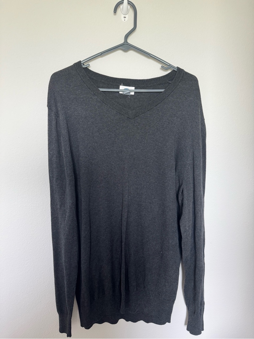 Men’s Charcoal V-Neck Sweater